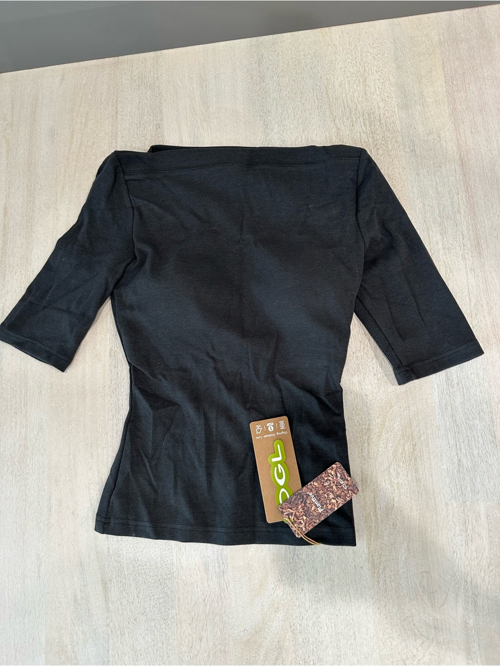NEW - OGL Charcoal Boat Neck Top